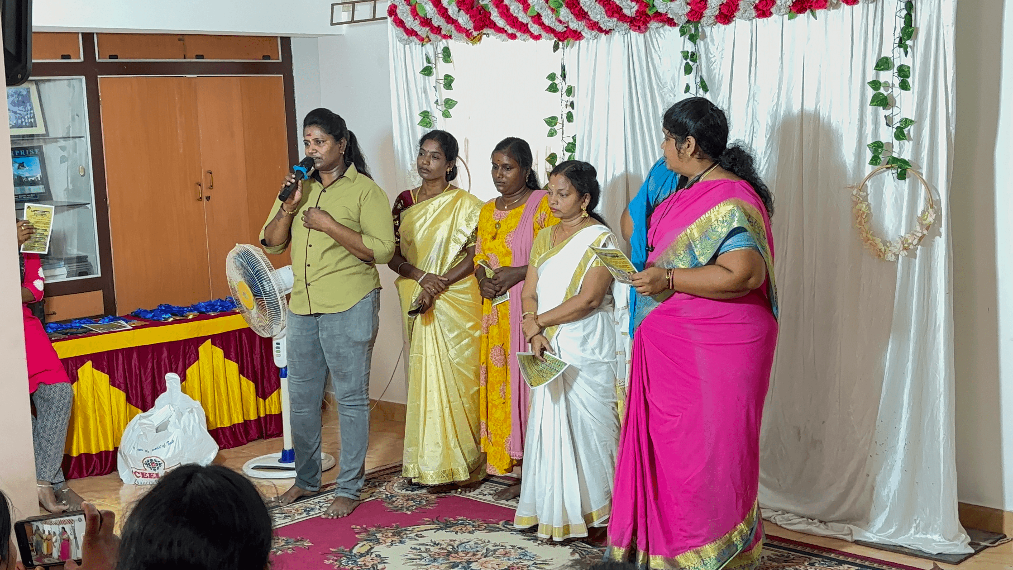 Community members gathering